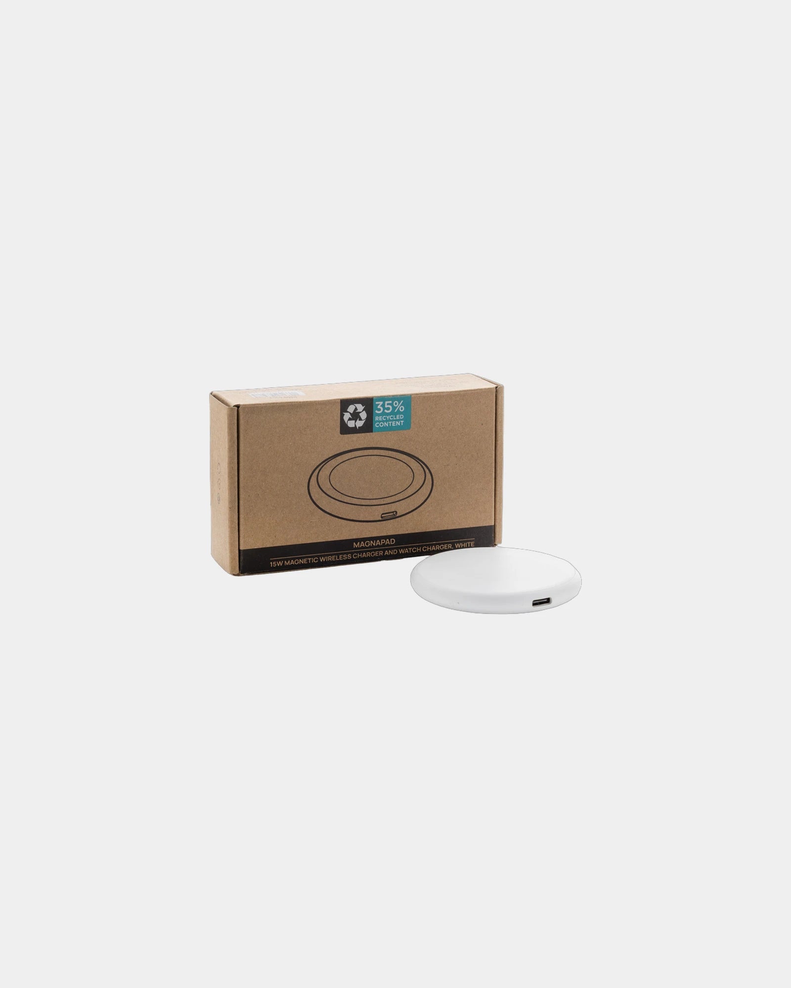 Chargeur magnétique sans fil ABS recyclé 15 W à personnaliser - 10